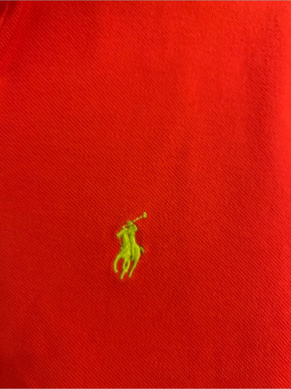 Polo Ralph Lauren Red Classic Fit Polo with Bright Green Pony